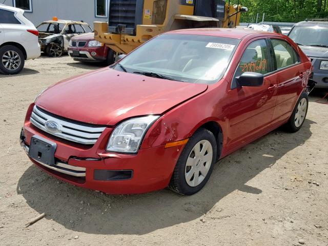 3FAHP06Z28R127970 - 2008 FORD FUSION S RED photo 2