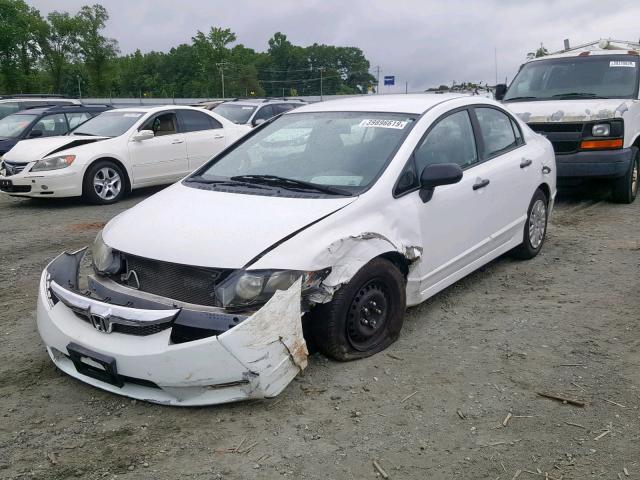 19XFA1F34AE081317 - 2010 HONDA CIVIC VP WHITE photo 2