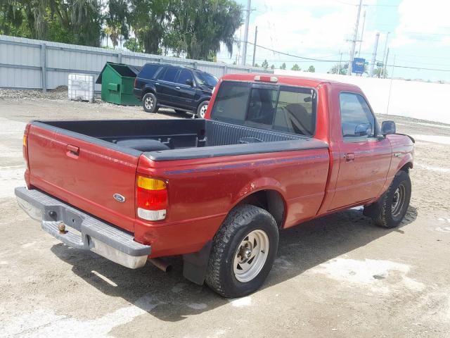 1FTYR10C1WUC87245 - 1998 FORD RANGER RED photo 4
