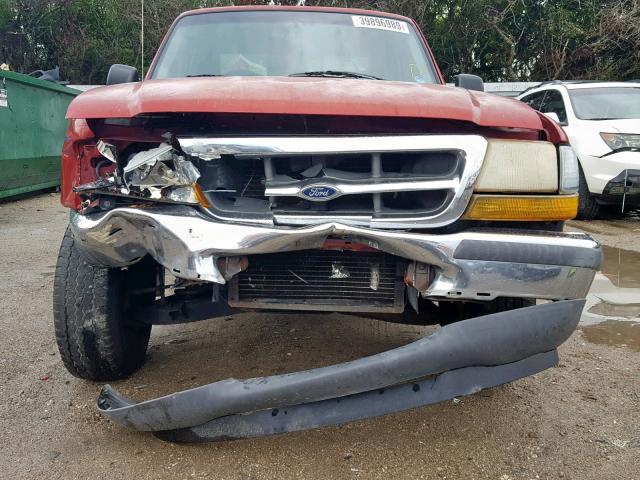 1FTYR10C1WUC87245 - 1998 FORD RANGER RED photo 9