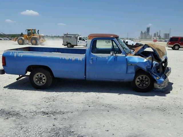 1B7GE06Y9MS249775 - 1991 DODGE D-SERIES D BLUE photo 9