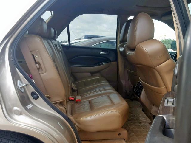 2HNYD18666H518151 - 2006 ACURA MDX TOURIN TAN photo 6