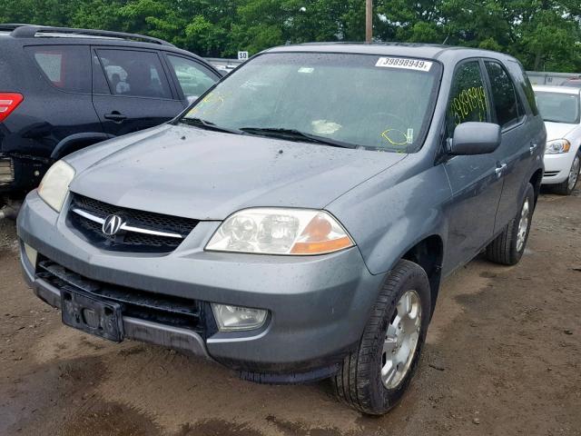 2HNYD18272H521681 - 2002 ACURA MDX GRAY photo 2