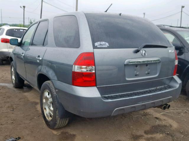 2HNYD18272H521681 - 2002 ACURA MDX GRAY photo 3