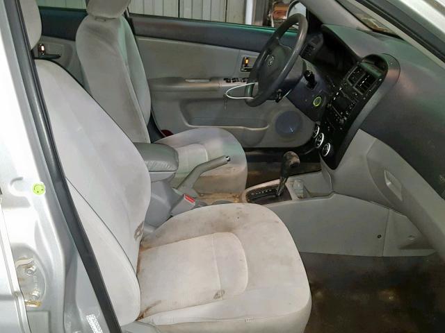 KNAFE221295624263 - 2009 KIA SPECTRA EX SILVER photo 5