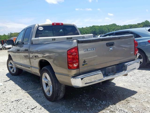 1D7HA18P47S141763 - 2007 DODGE RAM 1500 S TAN photo 3