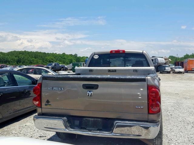 1D7HA18P47S141763 - 2007 DODGE RAM 1500 S TAN photo 9