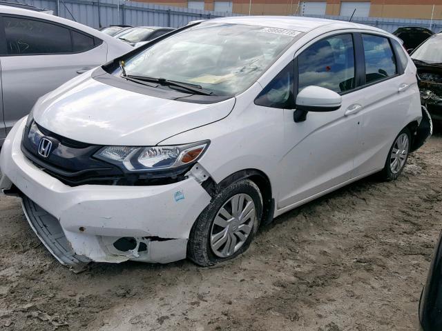 3HGGK5H55FM109048 - 2015 HONDA FIT LX WHITE photo 2