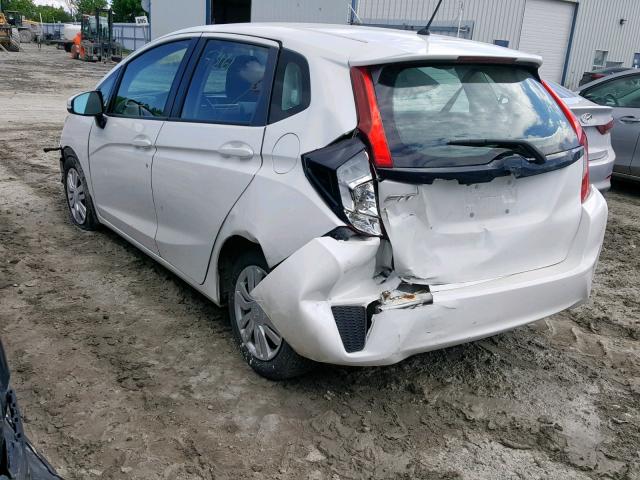 3HGGK5H55FM109048 - 2015 HONDA FIT LX WHITE photo 3