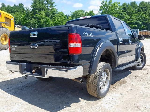 1FTPW145X5FB33667 - 2005 FORD F150 SUPER BLACK photo 4