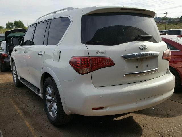 JN8AZ2NC0B9302836 - 2011 INFINITI QX56 WHITE photo 3