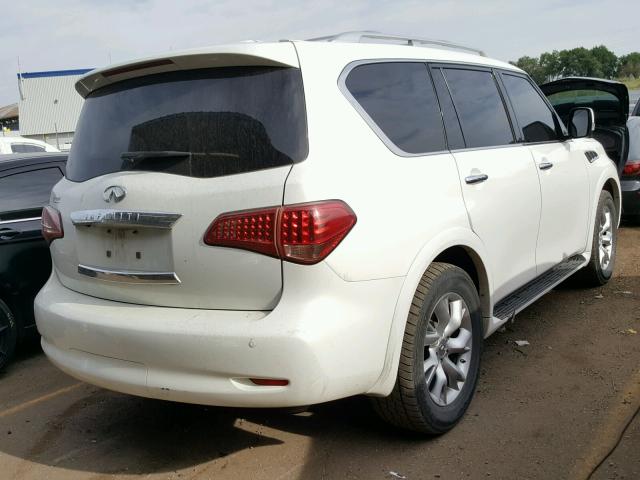 JN8AZ2NC0B9302836 - 2011 INFINITI QX56 WHITE photo 4