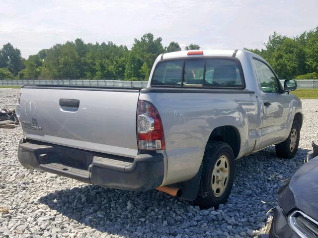 5TFNX4CN9BX002548 - 2011 TOYOTA TACOMA SILVER photo 4