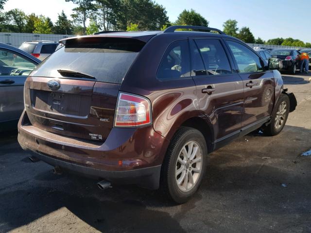 2FMDK38C09BA61318 - 2009 FORD EDGE SEL MAROON photo 4