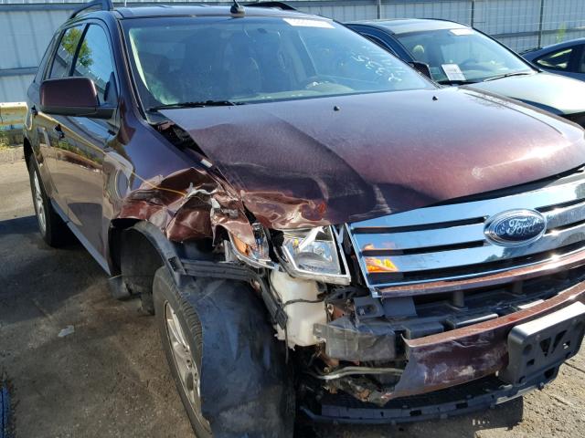 2FMDK38C09BA61318 - 2009 FORD EDGE SEL MAROON photo 9