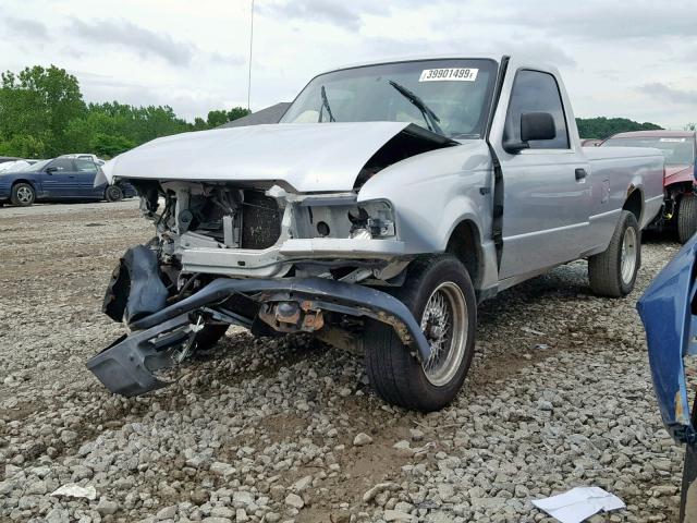 1FTYR10U54PA00865 - 2004 FORD RANGER SILVER photo 2