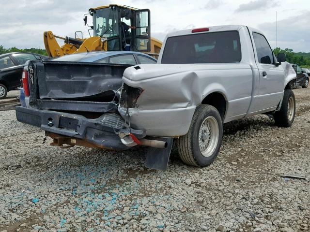 1FTYR10U54PA00865 - 2004 FORD RANGER SILVER photo 4