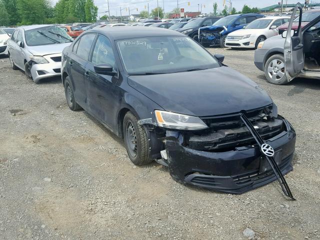 3VW2K7AJ6CM423277 - 2012 VOLKSWAGEN JETTA BASE BLACK photo 1