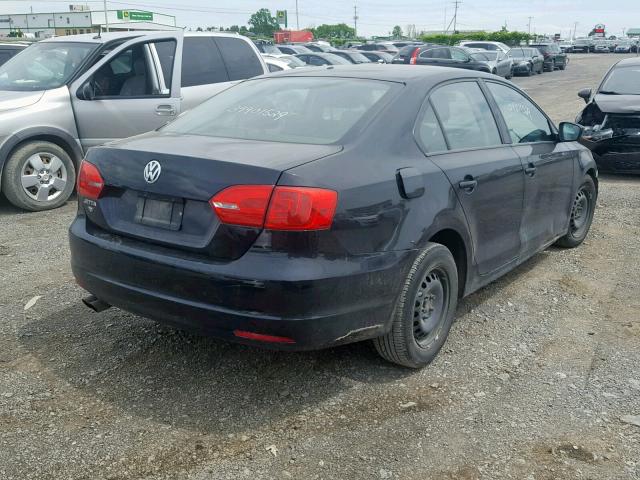 3VW2K7AJ6CM423277 - 2012 VOLKSWAGEN JETTA BASE BLACK photo 4