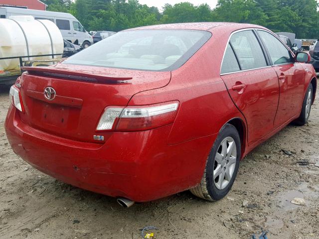 4T1BB46K58U031005 - 2008 TOYOTA CAMRY HYBR RED photo 4