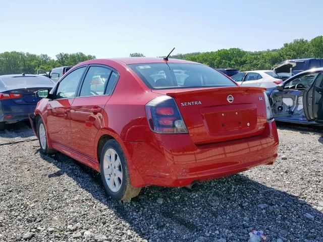 3N1AB6AP7CL756934 - 2012 NISSAN SENTRA 2.0 RED photo 3