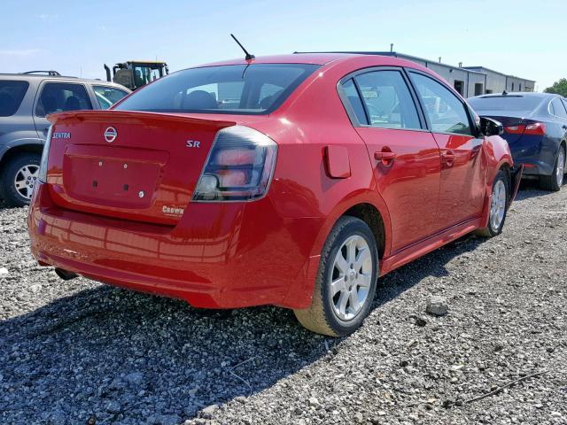 3N1AB6AP7CL756934 - 2012 NISSAN SENTRA 2.0 RED photo 4