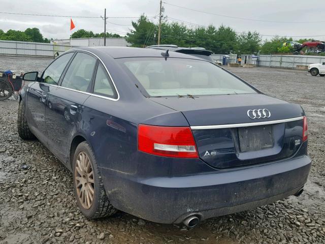 WAUDH74FX7N017075 - 2007 AUDI A6 3.2 QUA BLUE photo 3