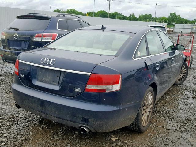 WAUDH74FX7N017075 - 2007 AUDI A6 3.2 QUA BLUE photo 4