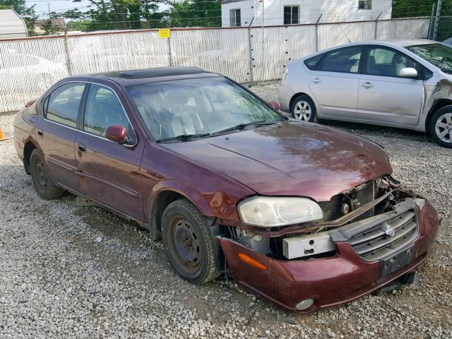 JN1CA31A01T302524 - 2001 NISSAN MAXIMA GXE BURGUNDY photo 1