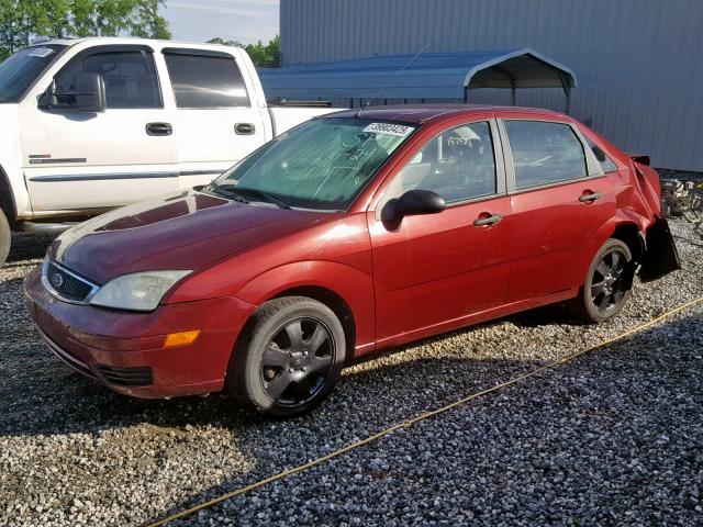 1FAFP34NX7W286689 - 2007 FORD FOCUS ZX4 BURGUNDY photo 2