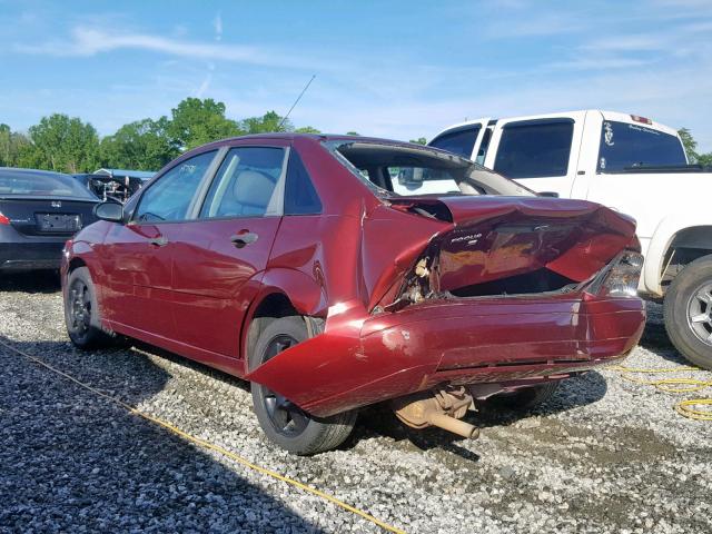 1FAFP34NX7W286689 - 2007 FORD FOCUS ZX4 BURGUNDY photo 3