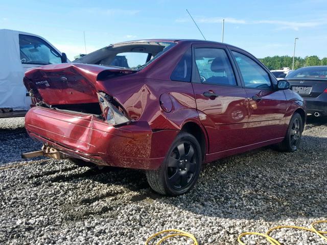 1FAFP34NX7W286689 - 2007 FORD FOCUS ZX4 BURGUNDY photo 4