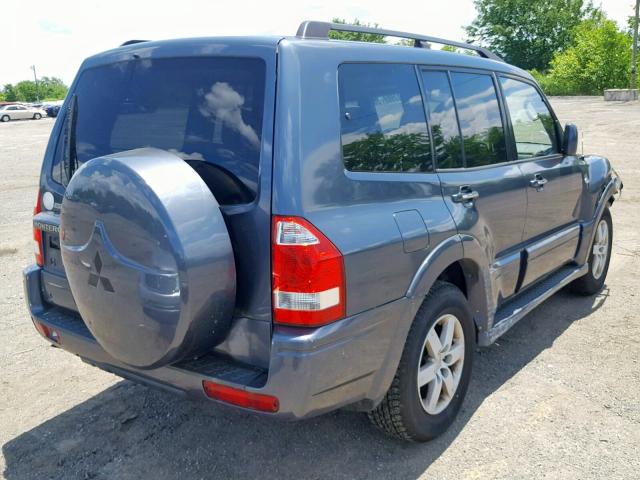 JA4MW51S86J003285 - 2006 MITSUBISHI MONTERO LI BLUE photo 4