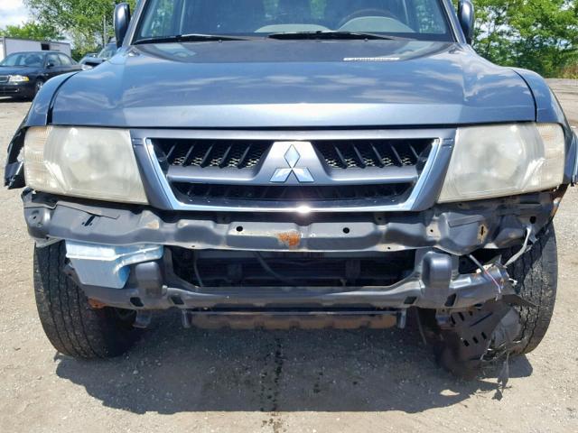 JA4MW51S86J003285 - 2006 MITSUBISHI MONTERO LI BLUE photo 9