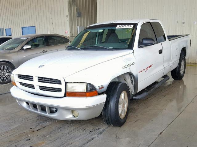 1B7GL23X7VS178395 - 1997 DODGE DAKOTA WHITE photo 2