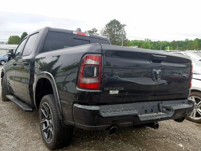 1C6SRFJT8KN726762 - 2019 RAM 1500 LARAM BLACK photo 3