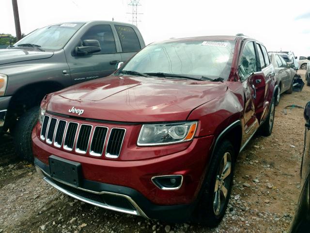 1C4RJFBG9FC125135 - 2015 JEEP GRAND CHER BURGUNDY photo 2