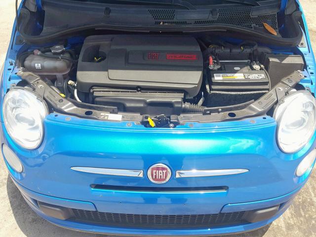 3C3CFFAR8FT624009 - 2015 FIAT 500 POP BLUE photo 7