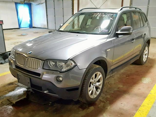 WBXPC9C47AWJ39794 - 2010 BMW X3 XDRIVE3 GRAY photo 2