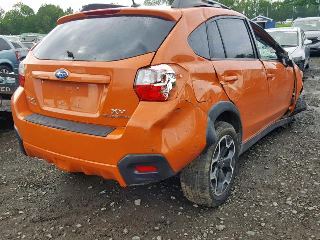 JF2GPACC8F8253729 - 2015 SUBARU XV CROSSTR ORANGE photo 4