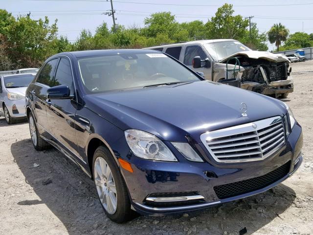 WDDHF5KBXDA669492 - 2013 MERCEDES-BENZ E 350 BLUE photo 1