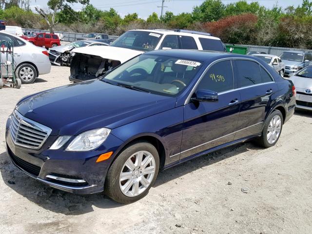 WDDHF5KBXDA669492 - 2013 MERCEDES-BENZ E 350 BLUE photo 2