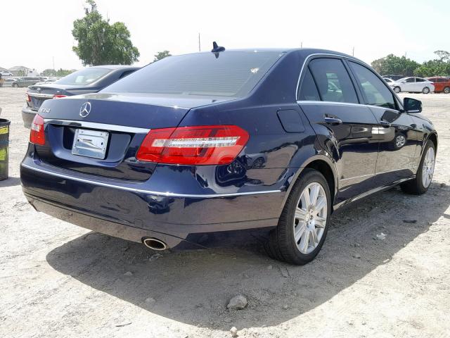 WDDHF5KBXDA669492 - 2013 MERCEDES-BENZ E 350 BLUE photo 4