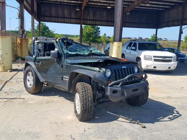 1J4AA2D13BL545086 - 2011 JEEP WRANGLER S GREEN photo 1