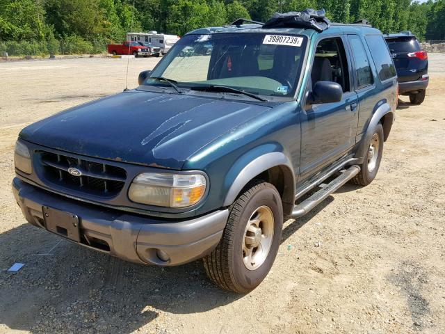 1FMZU24E5XUB98702 - 1999 FORD EXPLORER GREEN photo 2