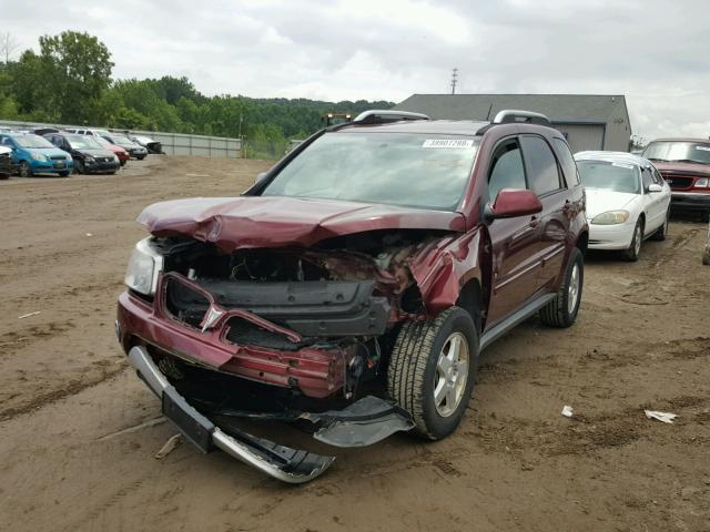 2CKDL43F486315962 - 2008 PONTIAC TORRENT MAROON photo 2