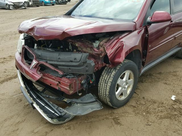 2CKDL43F486315962 - 2008 PONTIAC TORRENT MAROON photo 9