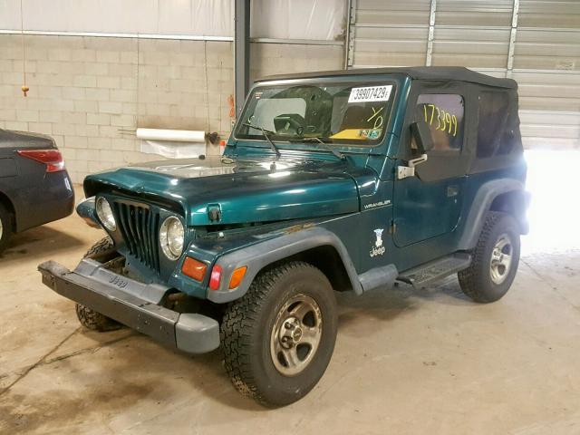 1J4FY29P7VP438697 - 1997 JEEP WRANGLER / GREEN photo 2