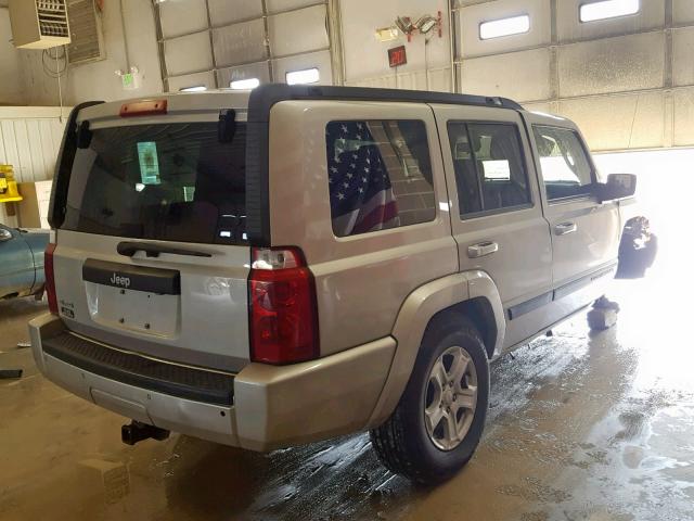1J8HG48K67C598530 - 2007 JEEP COMMANDER CREAM photo 4