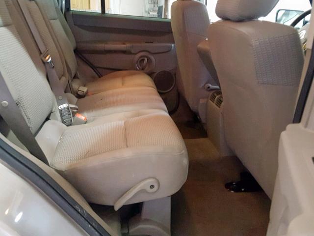 1J8HG48K67C598530 - 2007 JEEP COMMANDER CREAM photo 6